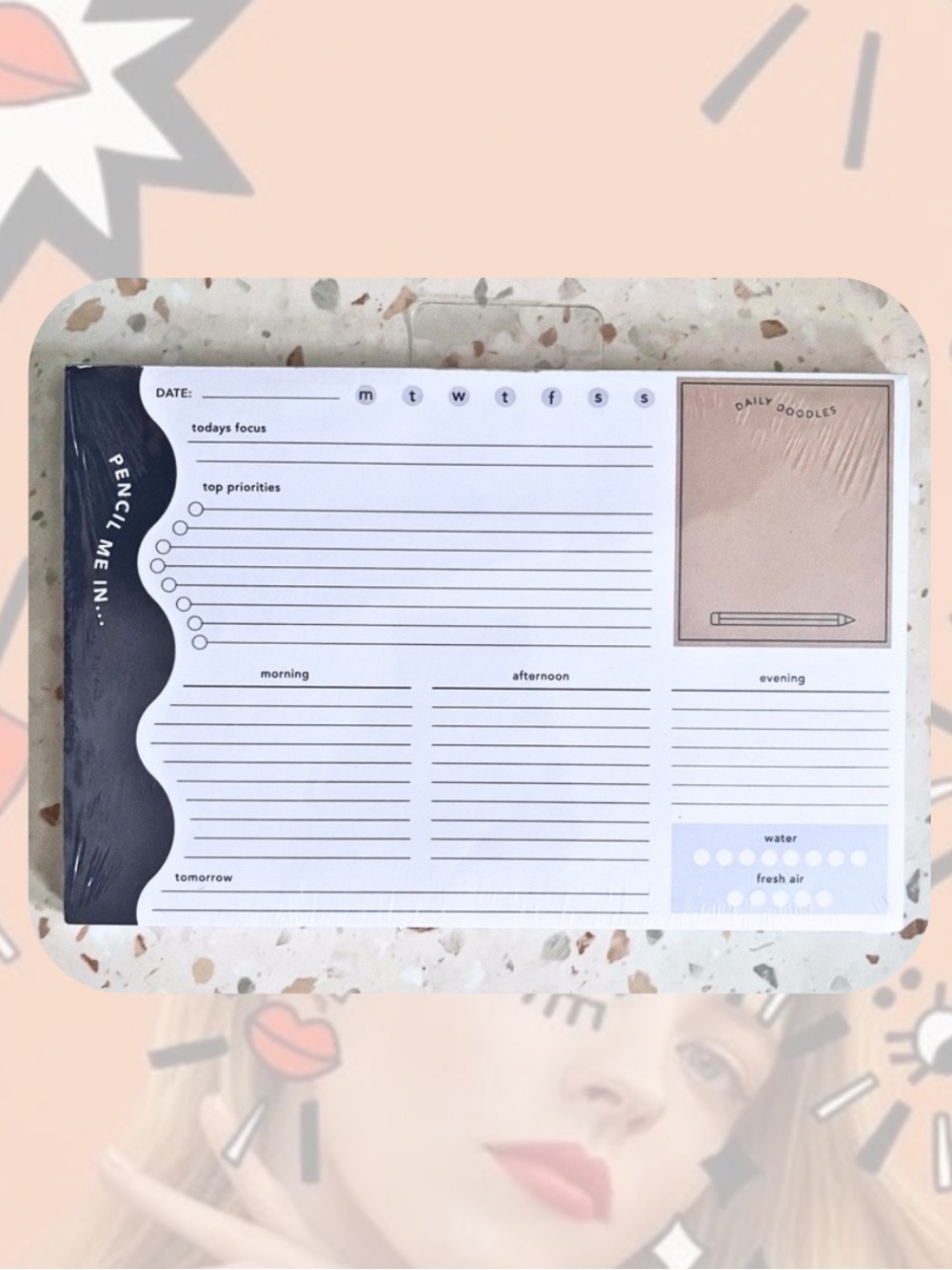 🍭 3/$20 abstract daily weekly tracker planner pad